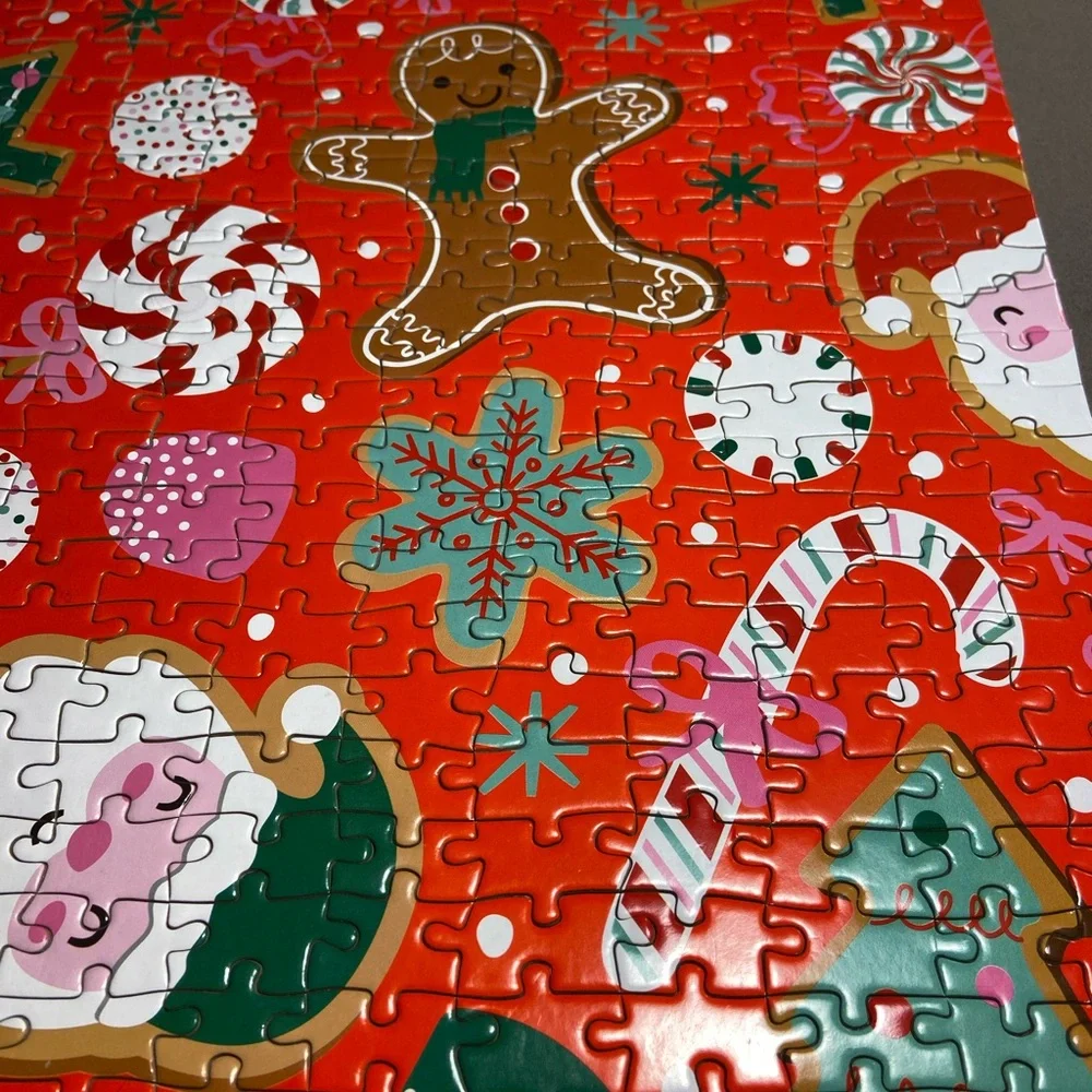 Emily Dumas Festive Holiday 1000-Piece Puzzle | Christmas Gingerbread Snowman